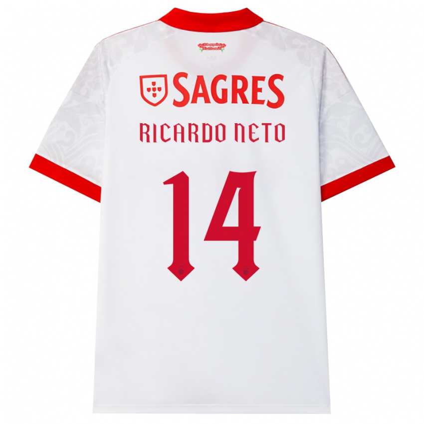 ילדים Ricardo Neto #14 לבן אדום צהוב הרחק ג'רזי 2026/27 חולצה קצרה