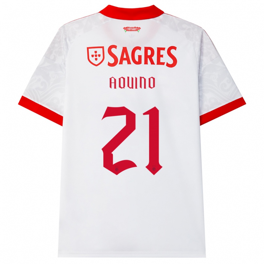 ילדים Jesus Aquino #21 לבן אדום צהוב הרחק ג'רזי 2026/27 חולצה קצרה