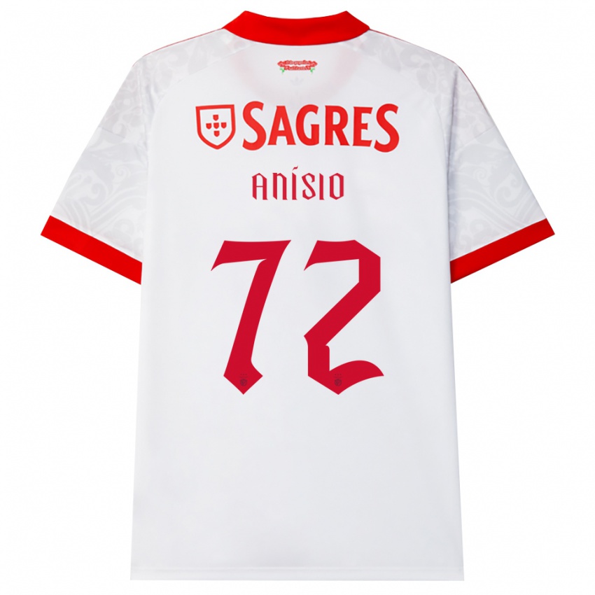 ילדים Anísio #72 לבן אדום צהוב הרחק ג'רזי 2026/27 חולצה קצרה