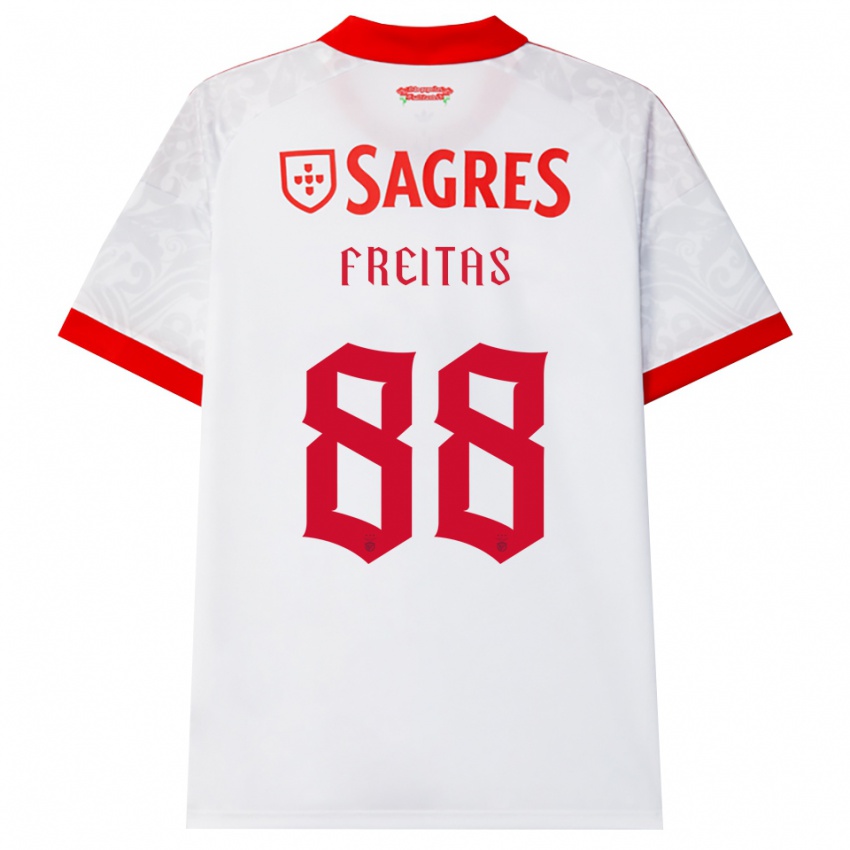 ילדים Tiago Freitas #88 לבן אדום צהוב הרחק ג'רזי 2026/27 חולצה קצרה