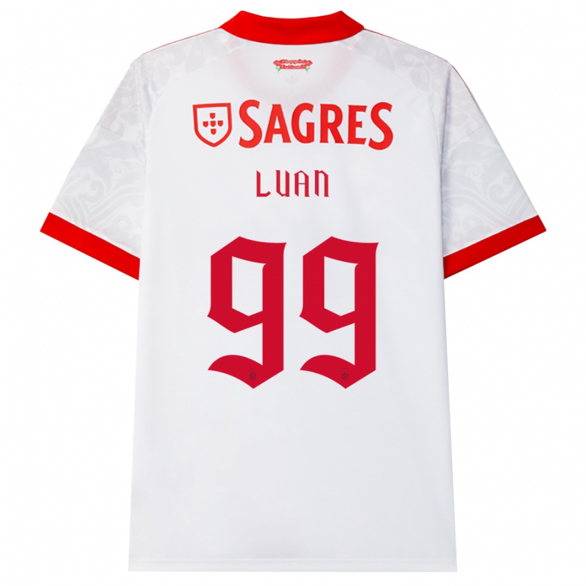 ילדים Luan #99 לבן אדום צהוב הרחק ג'רזי 2026/27 חולצה קצרה