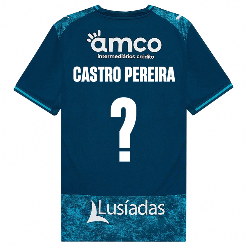 ילדים Rodrigo Castro Pereira #0 אפור כהה טורקיז בינוני הרחק ג'רזי 2026/27 חולצה קצרה