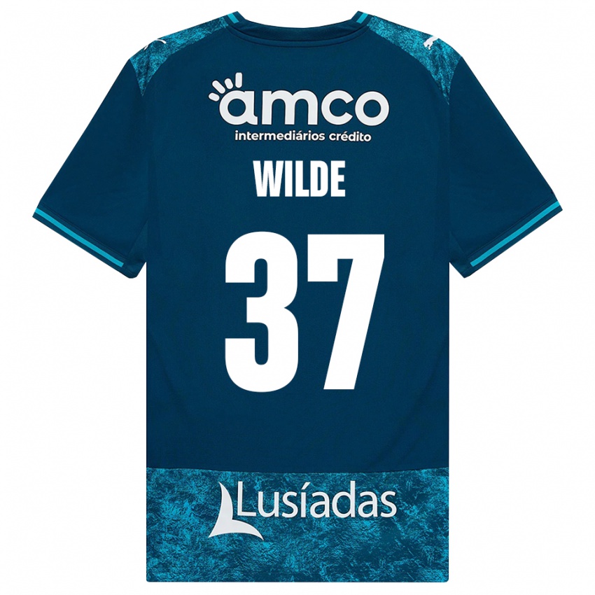 ילדים Manjou Wilde #37 אפור כהה טורקיז בינוני הרחק ג'רזי 2026/27 חולצה קצרה
