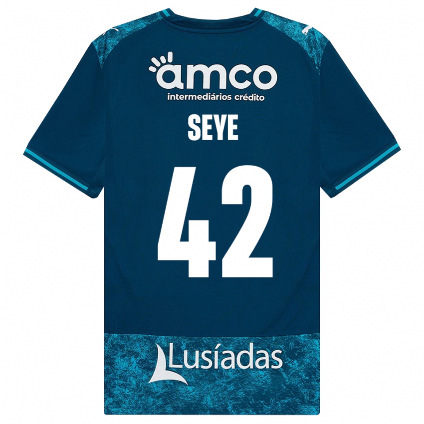 ילדים Modou Seye #42 אפור כהה טורקיז בינוני הרחק ג'רזי 2026/27 חולצה קצרה