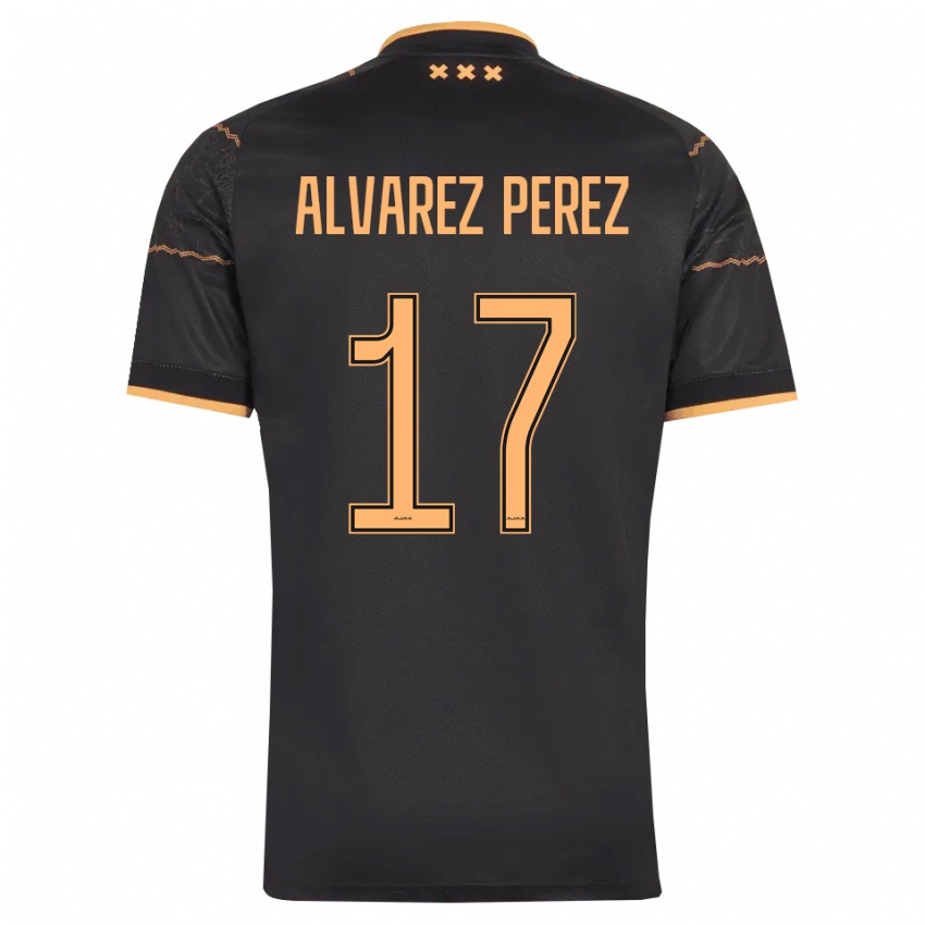 ילדים Marley Alvarez Perez #17 שחור כתום הרחק ג'רזי 2026/27 חולצה קצרה