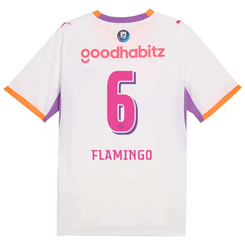 ילדים Ryan Flamingo #6 לבן סגול כתום הרחק ג'רזי 2026/27 חולצה קצרה
