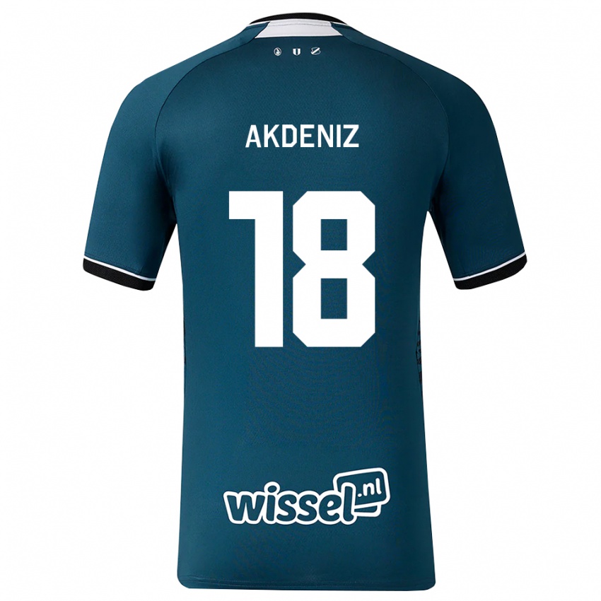 ילדים Ayden Akdeniz #18 אפור כהה לבן הרחק ג'רזי 2026/27 חולצה קצרה