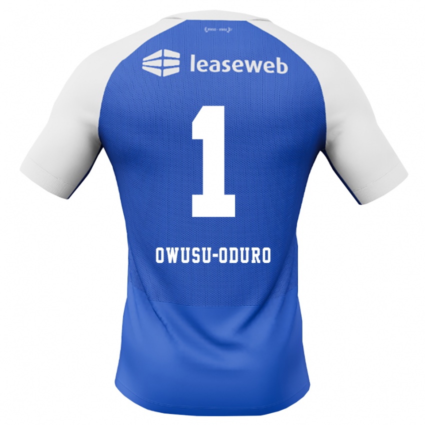 ילדים Rome Jayden Owusu-Oduro #1 כחול דודוד אדום לבן הרחק ג'רזי 2026/27 חולצה קצרה