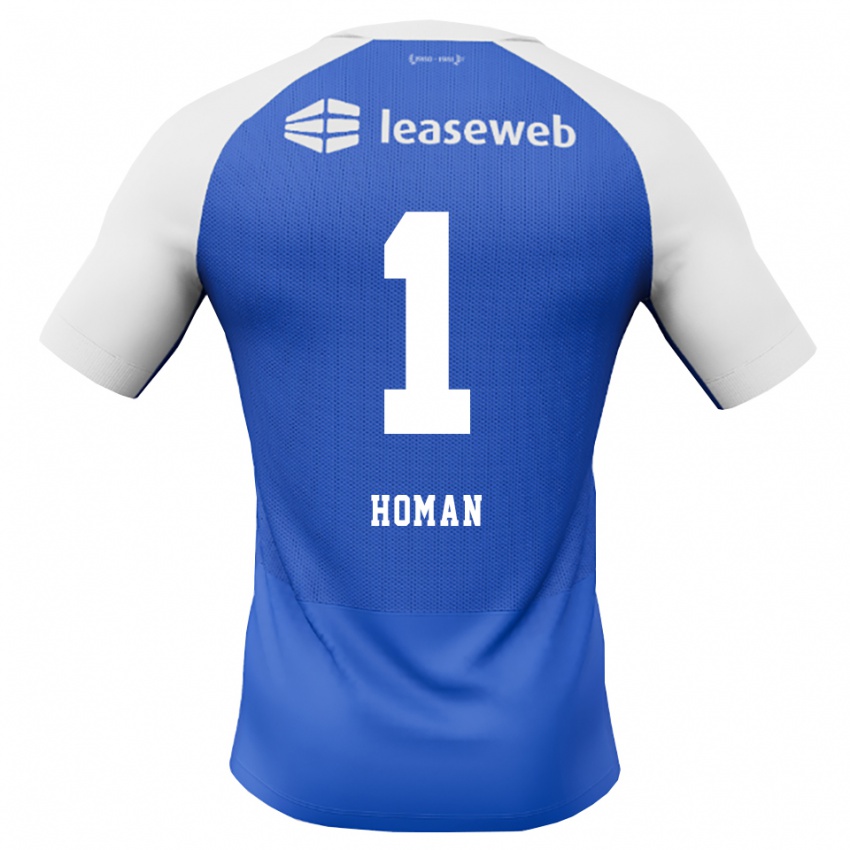 ילדים Nick Homan #1 כחול דודוד אדום לבן הרחק ג'רזי 2026/27 חולצה קצרה