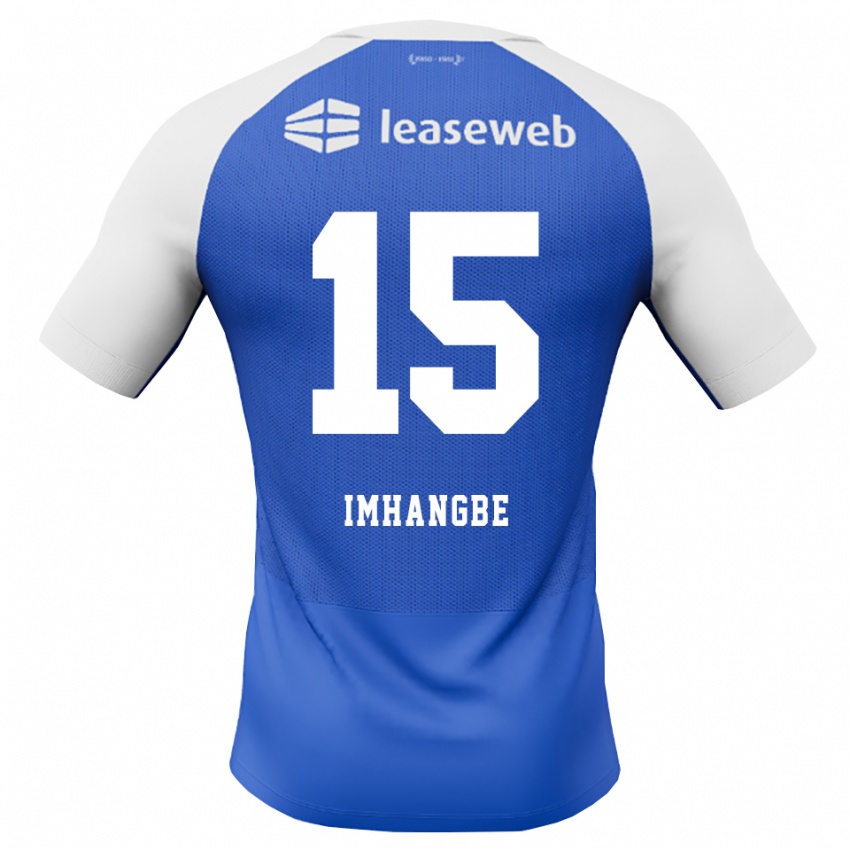 ילדים Amani Imhangbe #15 כחול דודוד אדום לבן הרחק ג'רזי 2026/27 חולצה קצרה