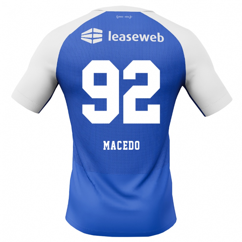 ילדים Rodrigo Macedo #92 כחול דודוד אדום לבן הרחק ג'רזי 2026/27 חולצה קצרה