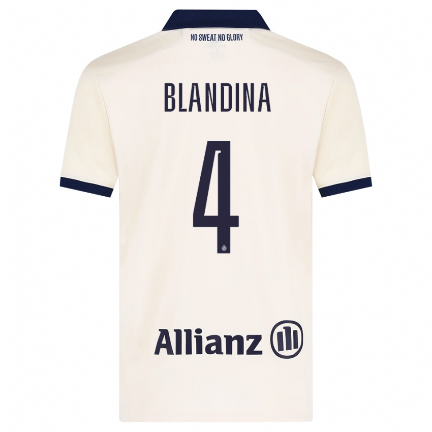 ילדים Noham Blandina #4 בז' שחור הרחק ג'רזי 2026/27 חולצה קצרה