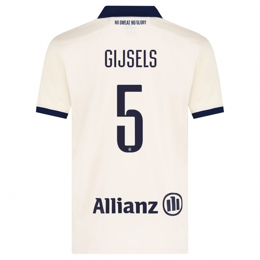 ילדים Kellen Gijsels #5 בז' שחור הרחק ג'רזי 2026/27 חולצה קצרה