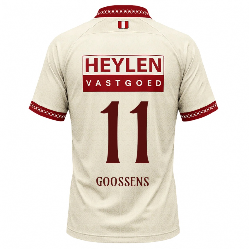 ילדים Mattias Goossens #11 בז' אדום הרחק ג'רזי 2026/27 חולצה קצרה