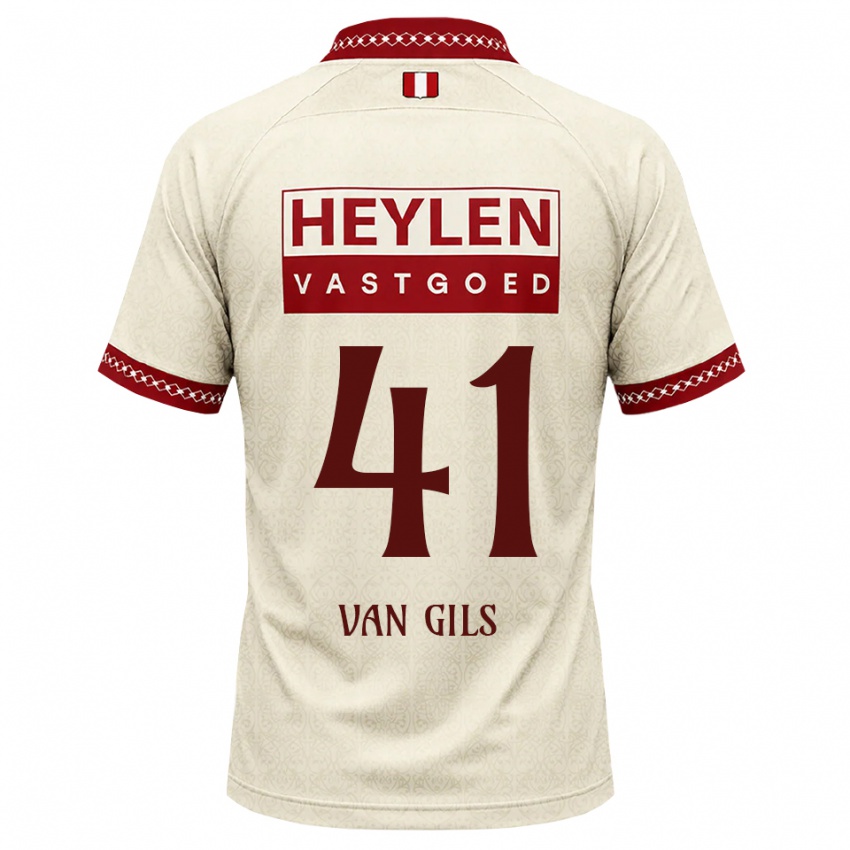 ילדים Mathis Van Gils #41 בז' אדום הרחק ג'רזי 2026/27 חולצה קצרה