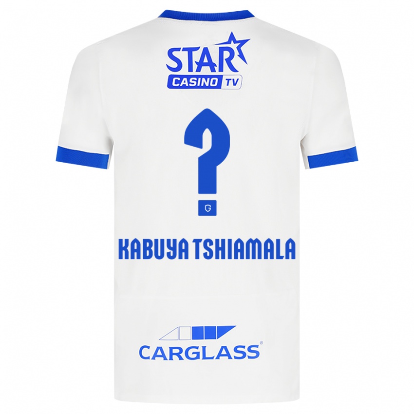 ילדים Lino Kabuya Tshiamala #0 לבן כחול הרחק ג'רזי 2026/27 חולצה קצרה
