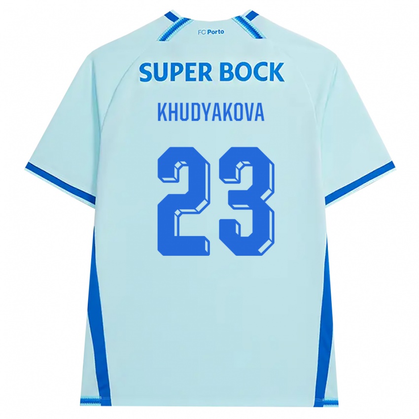 ילדים Verónica Khudyakova #23 ציאן בהיר כחול ג'רזי קיט שלישי 2026/27 חולצה קצרה