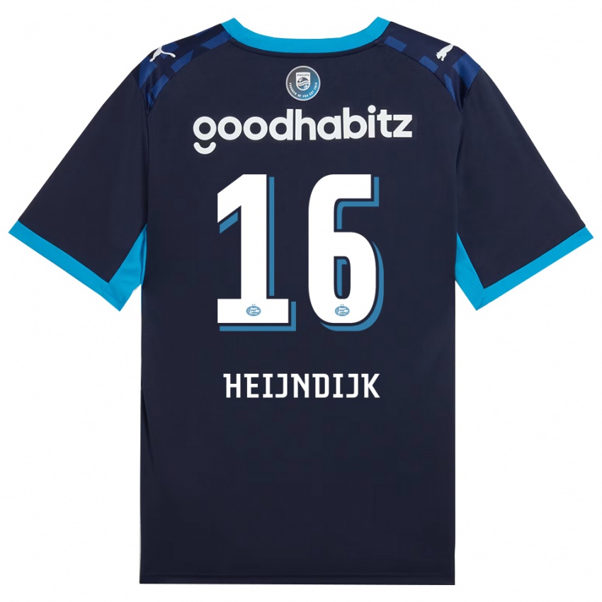 ילדים Bram Heijndijk #16 כחול דודוד כחול רויאל ג'רזי קיט שלישי 2026/27 חולצה קצרה
