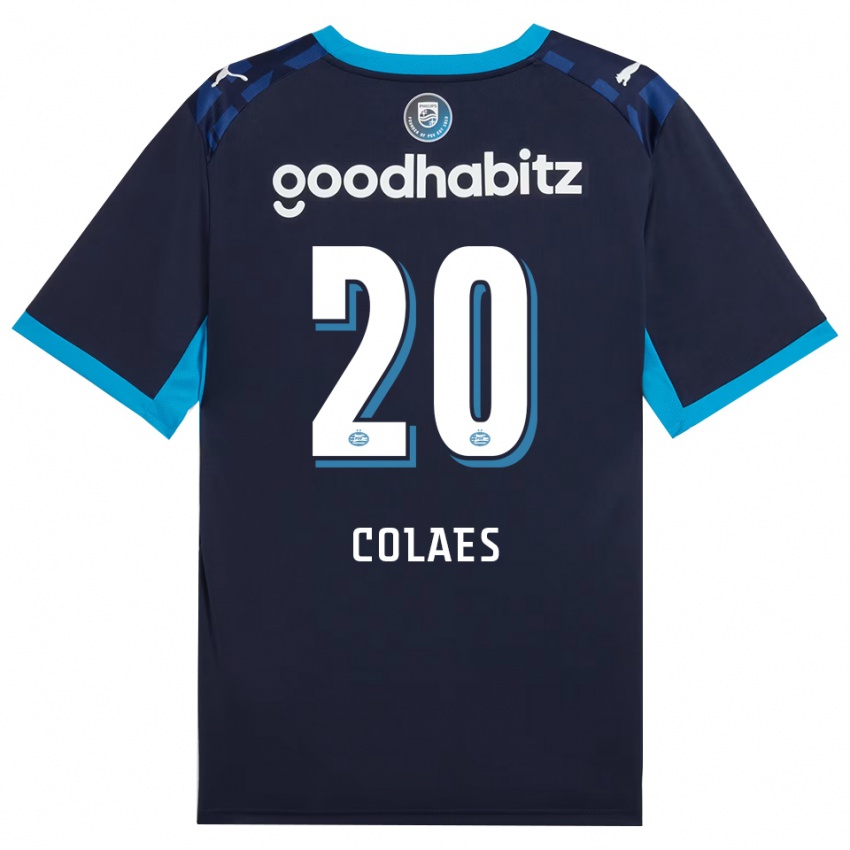 ילדים Jonas Colaes #20 כחול דודוד כחול רויאל ג'רזי קיט שלישי 2026/27 חולצה קצרה