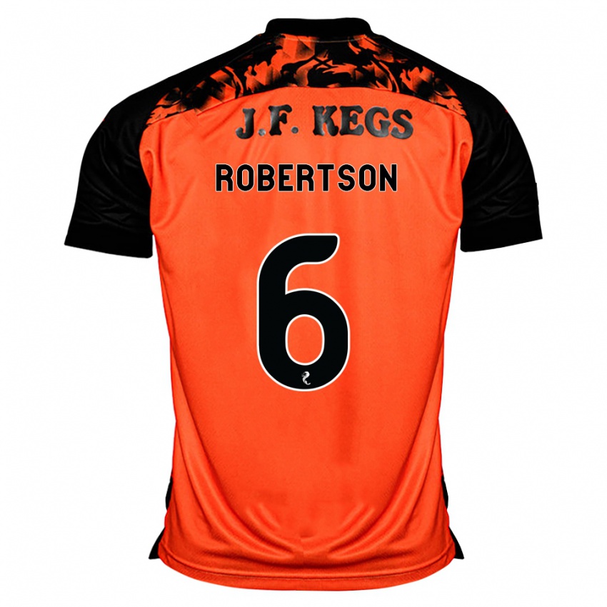 גברים Ashley Robertson #6 כתום שחור לבן ג'רזי ביתית 2026/27 חולצה קצרה