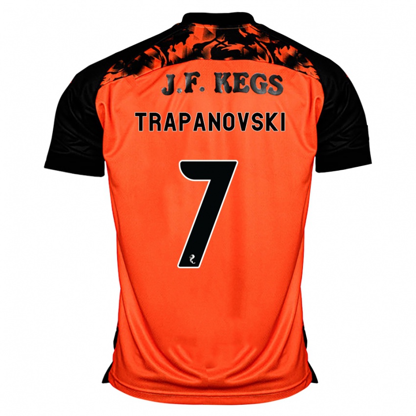 גברים Kristijan Trapanovski #7 כתום שחור לבן ג'רזי ביתית 2026/27 חולצה קצרה