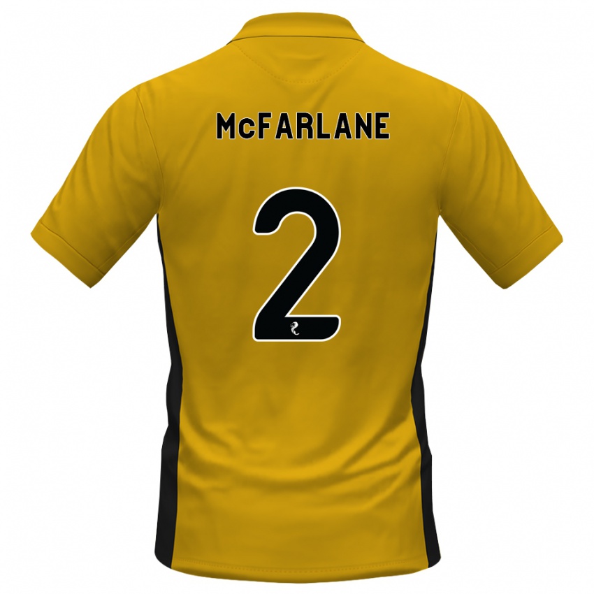 גברים Jay Mcfarlane-Letham #2 כתום שחור ג'רזי ביתית 2026/27 חולצה קצרה