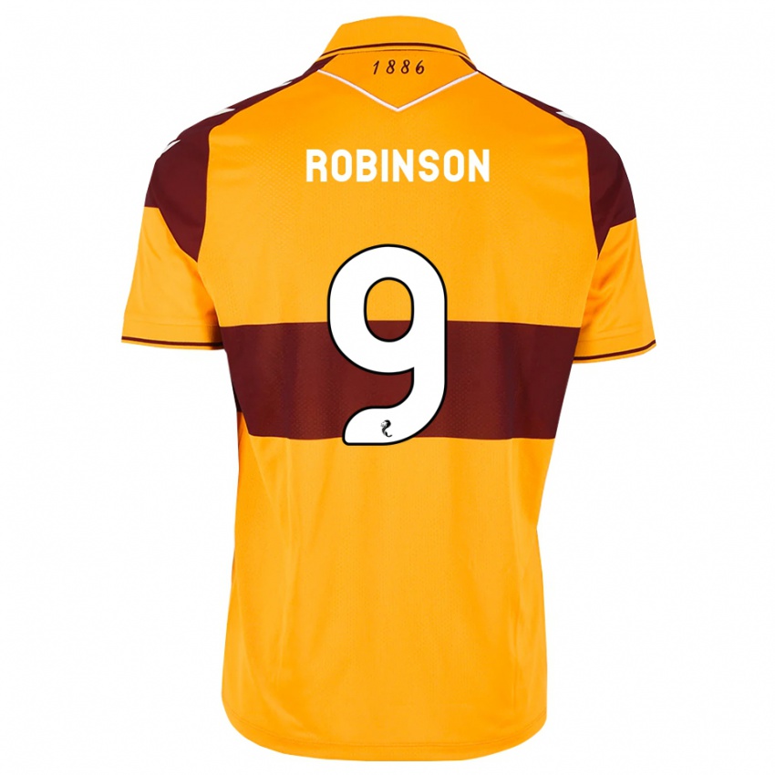 גברים Zach Robinson #9 בורדו כתום ג'רזי ביתית 2026/27 חולצה קצרה