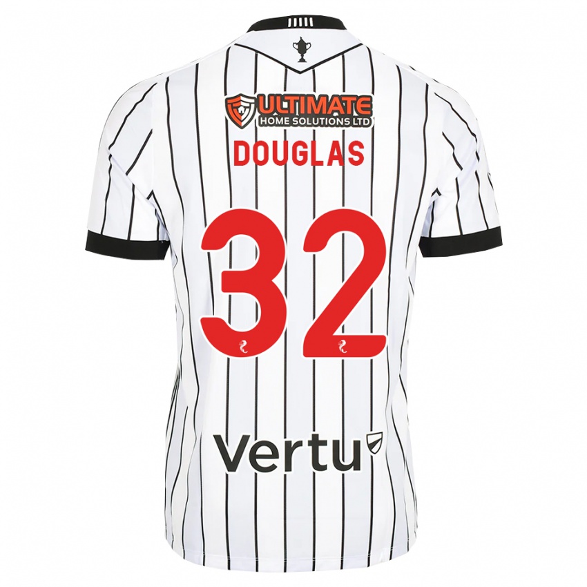 גברים Luke Douglas #32 לבן שחור אדום ג'רזי ביתית 2026/27 חולצה קצרה