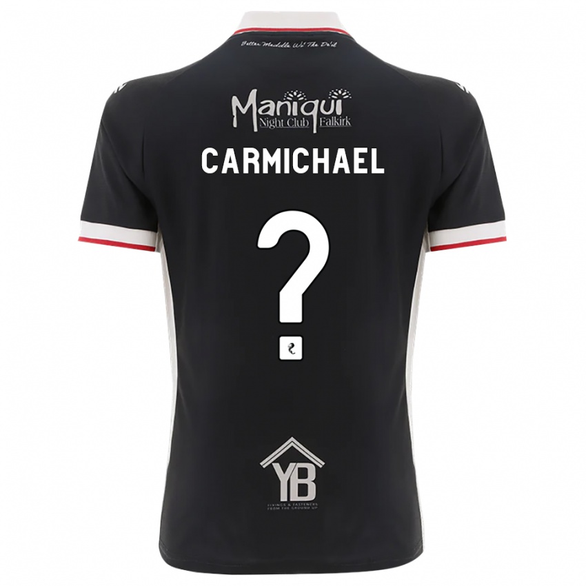גברים Liam Carmichael #0 שחור לבן אדום ג'רזי ביתית 2026/27 חולצה קצרה