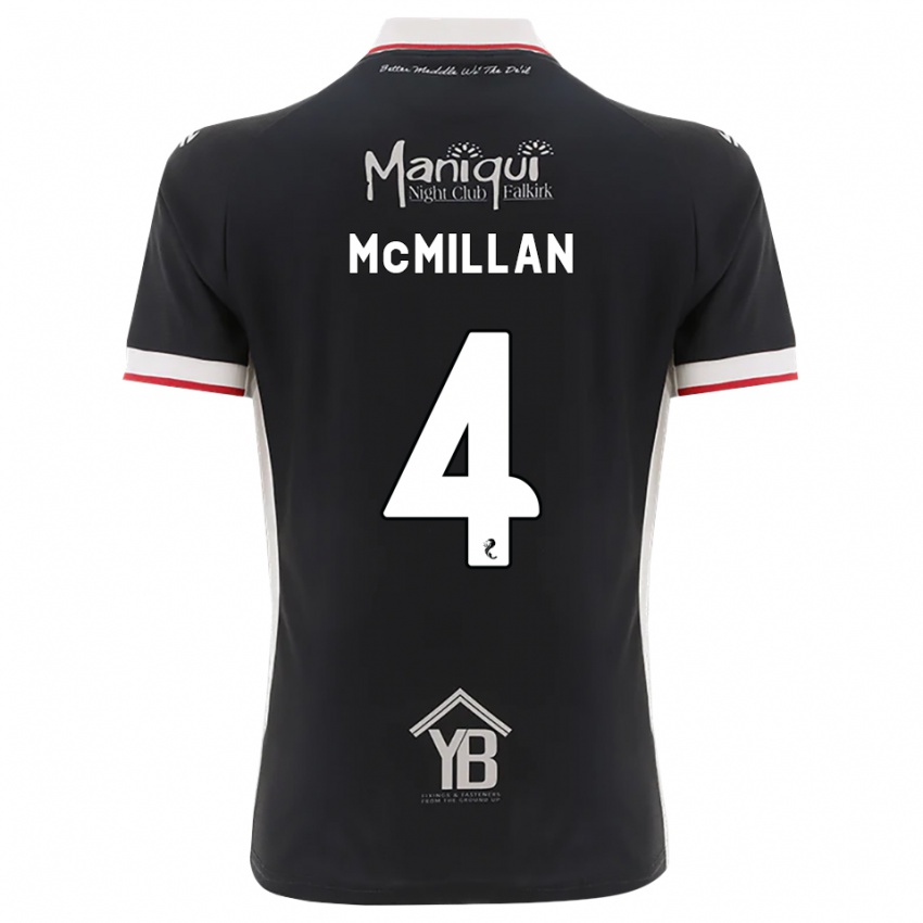 גברים Jack Mcmillan #4 שחור לבן אדום ג'רזי ביתית 2026/27 חולצה קצרה