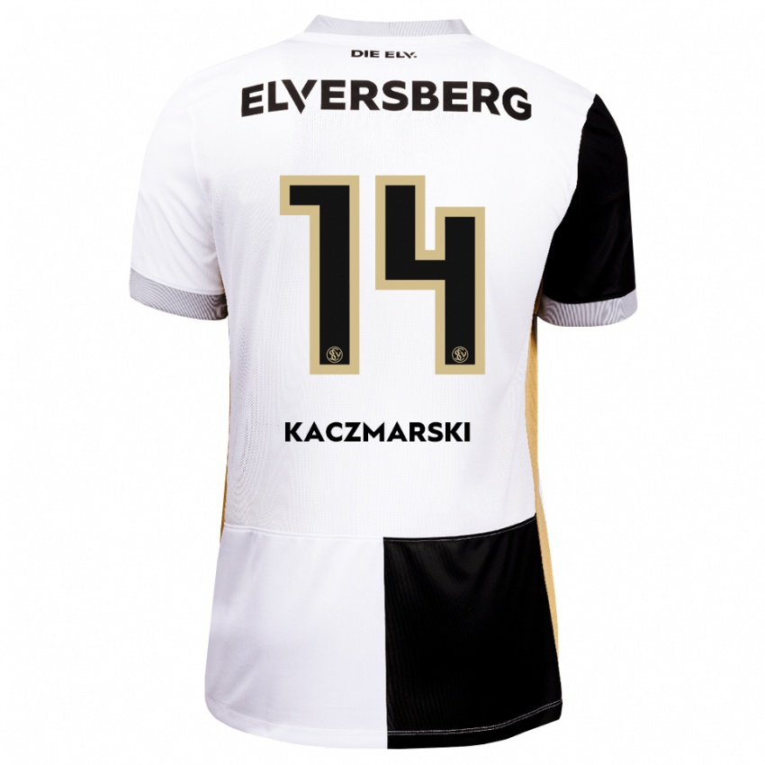 גברים Piotr Kaczmarski #14 שחור לבן חום ג'רזי ביתית 2026/27 חולצה קצרה
