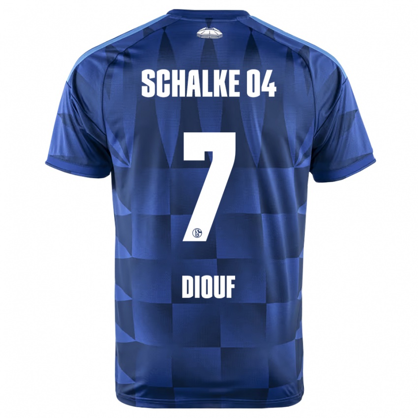 גברים Salif Diouf #7 כחול כהה צהוב לבן ג'רזי ביתית 2026/27 חולצה קצרה