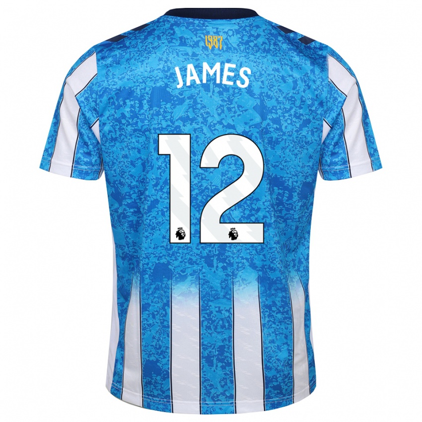גברים Jack James #12 לבן כחול כתום ג'רזי ביתית 2026/27 חולצה קצרה