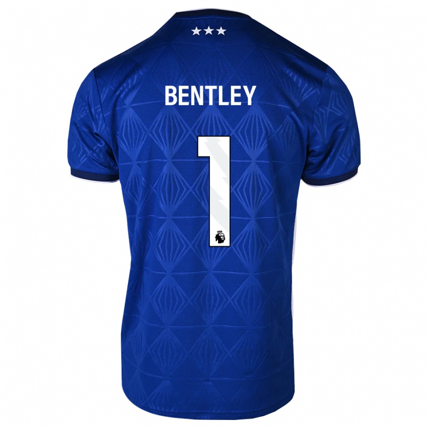 גברים Josh Bentley #1 כחול בינוני לבן אדום ג'רזי ביתית 2026/27 חולצה קצרה