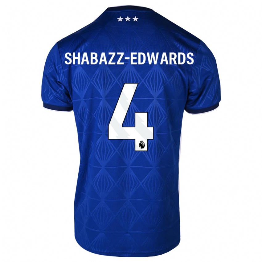 גברים Walker Shabazz-Edwards #4 כחול בינוני לבן אדום ג'רזי ביתית 2026/27 חולצה קצרה