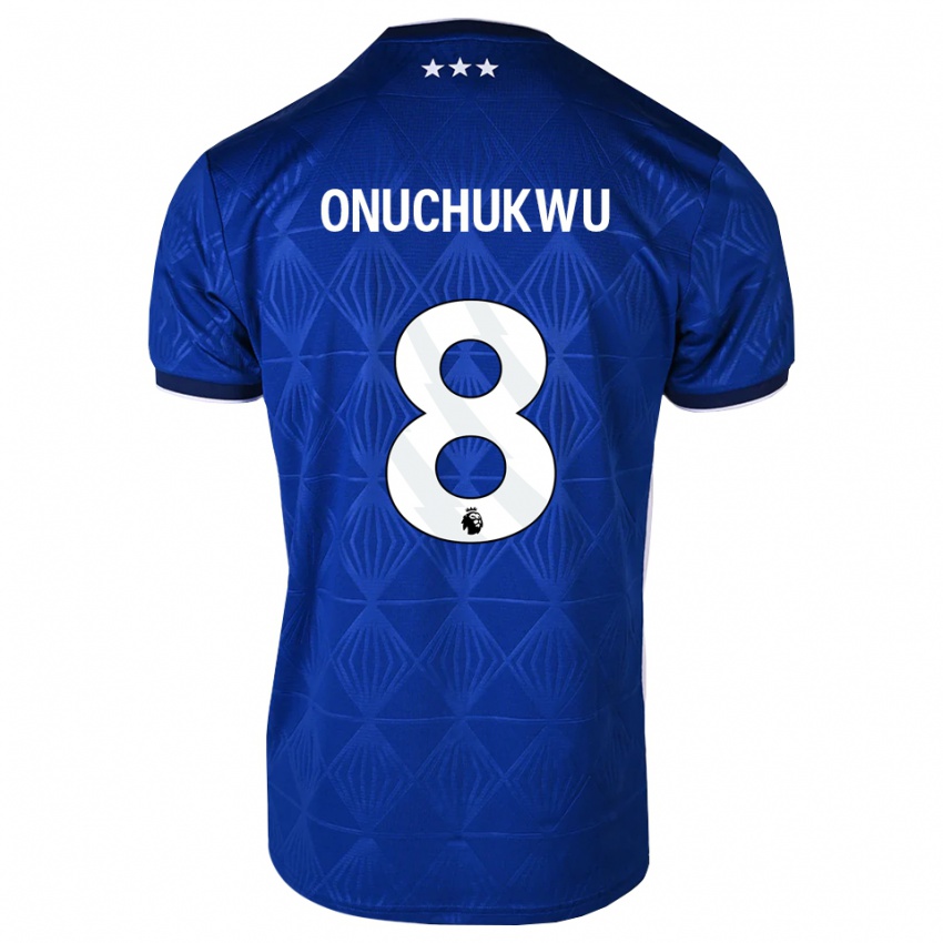 גברים Abube Onuchukwu #8 כחול בינוני לבן אדום ג'רזי ביתית 2026/27 חולצה קצרה