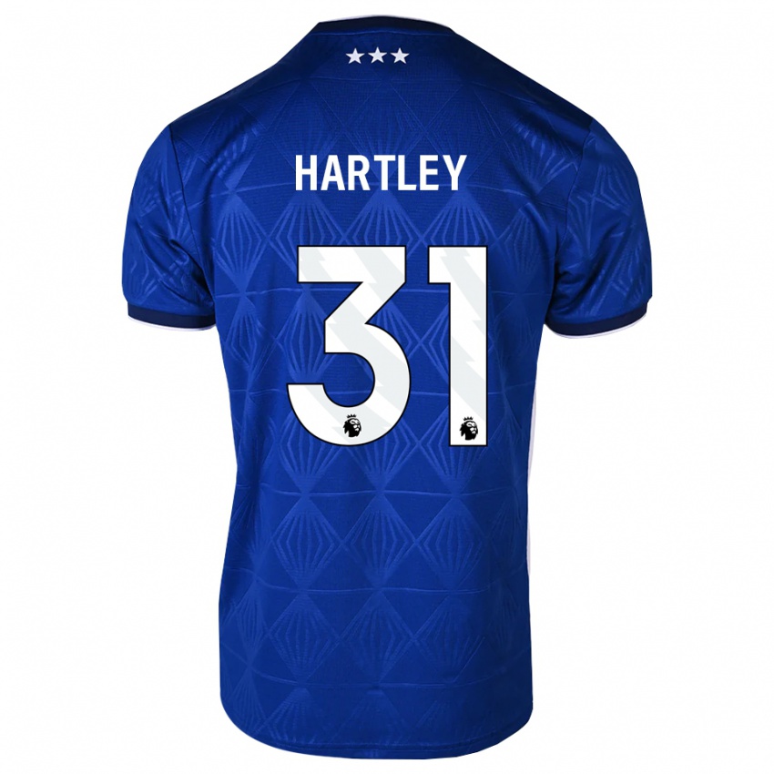 גברים Laura Hartley #31 כחול בינוני לבן אדום ג'רזי ביתית 2026/27 חולצה קצרה