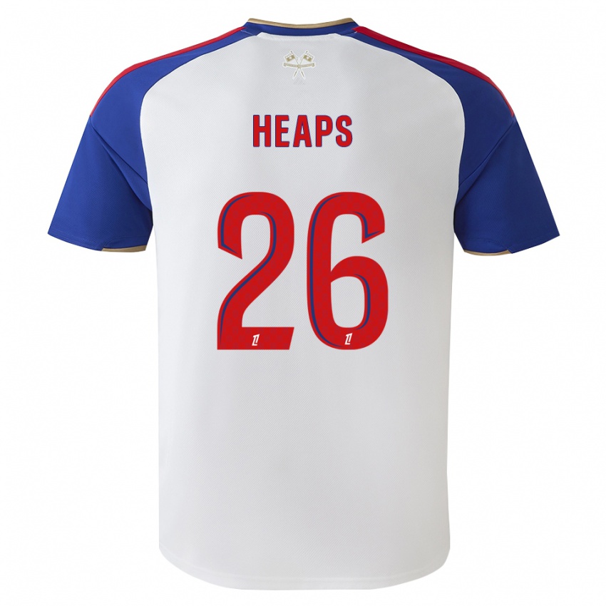 גברים Lindsey Heaps #26 כחול מלכותי אדום לבן ג'רזי ביתית 2026/27 חולצה קצרה