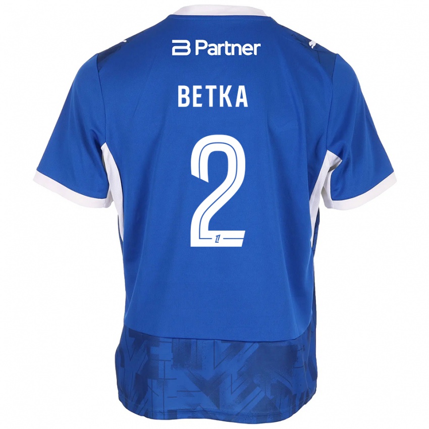 גברים Naël Betka #2 כחול בינוני לבן ג'רזי ביתית 2026/27 חולצה קצרה
