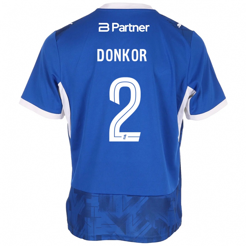גברים Noah Donkor #2 כחול בינוני לבן ג'רזי ביתית 2026/27 חולצה קצרה