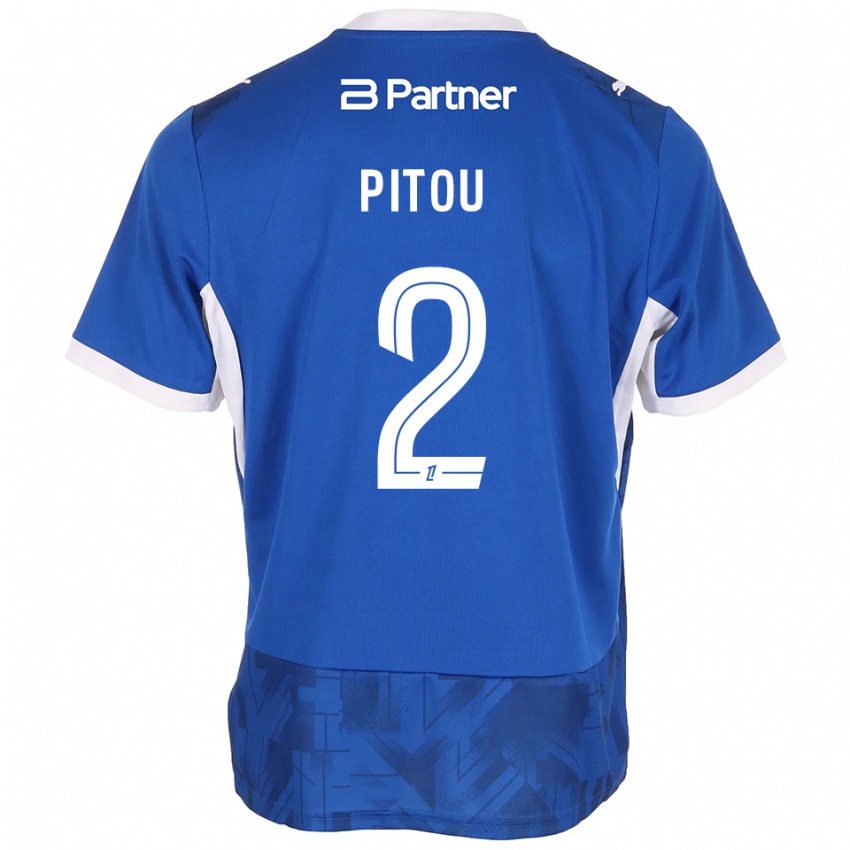 גברים Ryan Pitou #2 כחול בינוני לבן ג'רזי ביתית 2026/27 חולצה קצרה