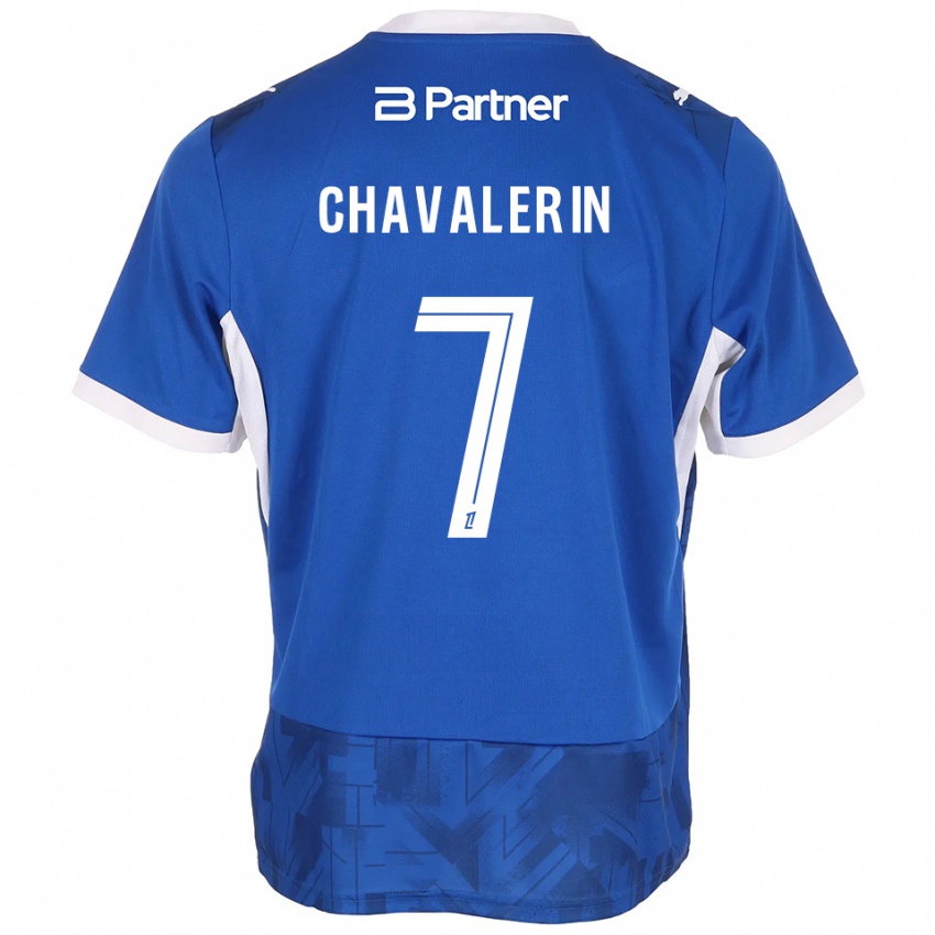 גברים Xavier Chavalerin #7 כחול בינוני לבן ג'רזי ביתית 2026/27 חולצה קצרה