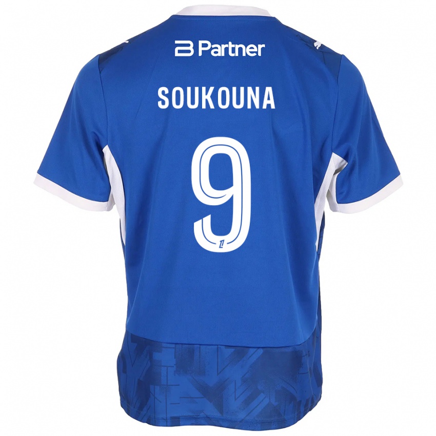 גברים Idrissa Soukouna #9 כחול בינוני לבן ג'רזי ביתית 2026/27 חולצה קצרה