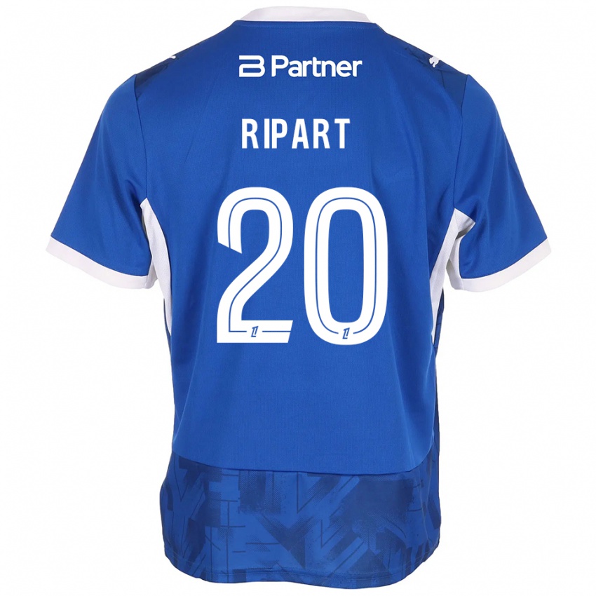 גברים Renaud Ripart #20 כחול בינוני לבן ג'רזי ביתית 2026/27 חולצה קצרה