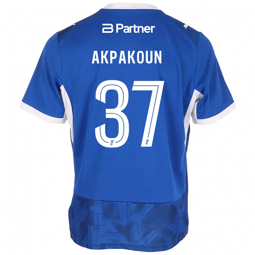 גברים Tom Akpakoun #37 כחול בינוני לבן ג'רזי ביתית 2026/27 חולצה קצרה