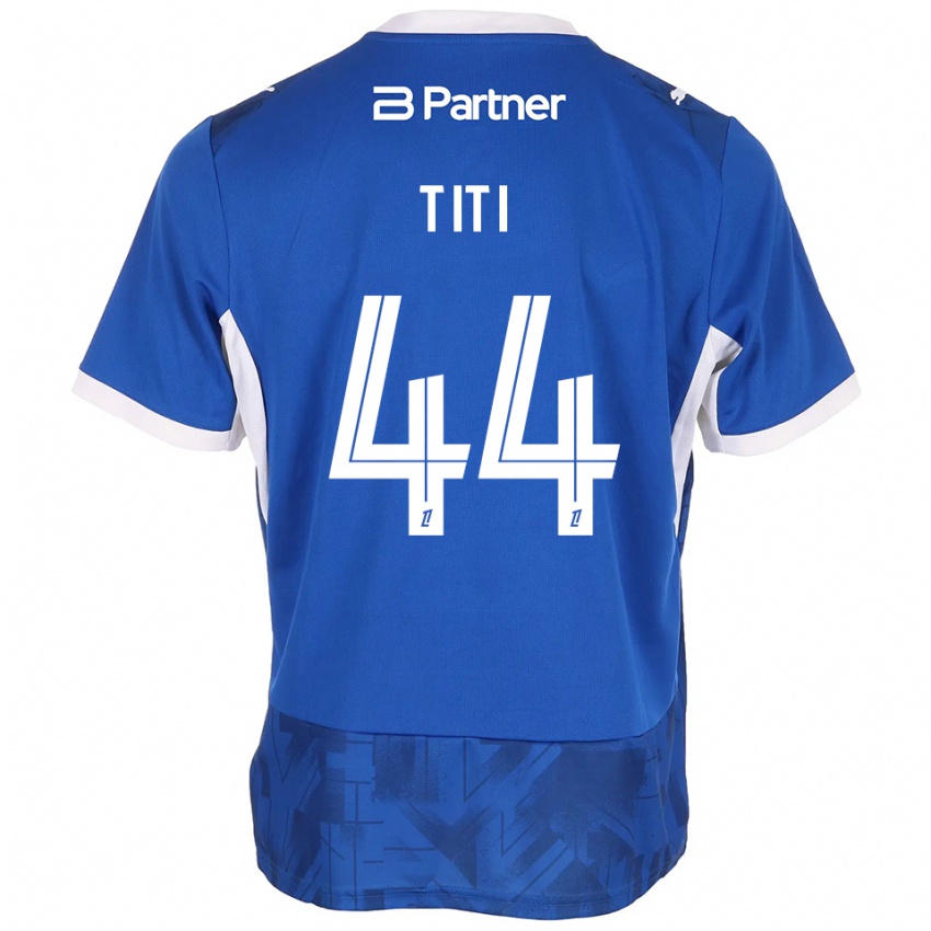 גברים Yvann Titi #44 כחול בינוני לבן ג'רזי ביתית 2026/27 חולצה קצרה