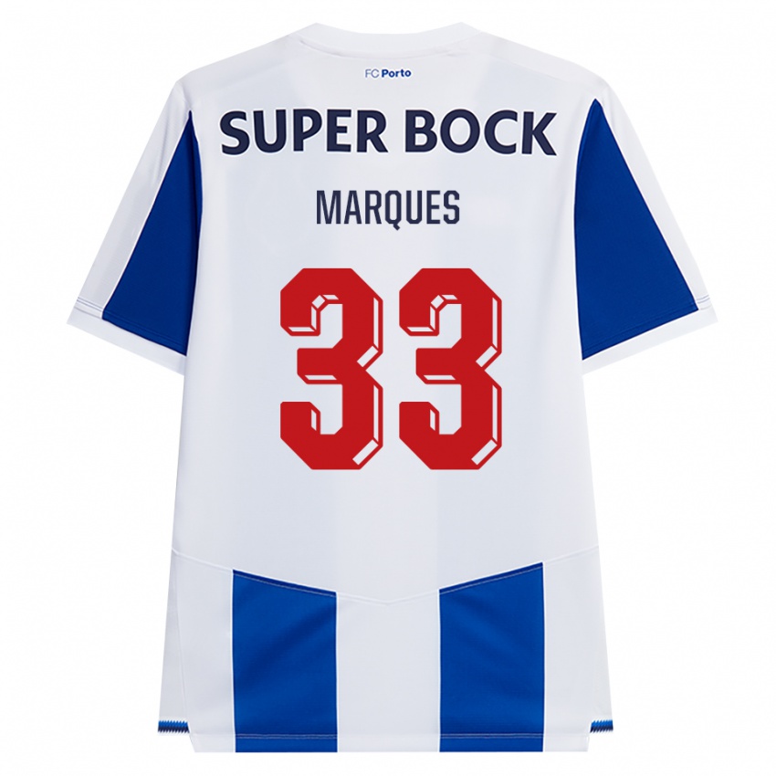 גברים Bárbara Marques #33 כחול לבן אדום ג'רזי ביתית 2026/27 חולצה קצרה