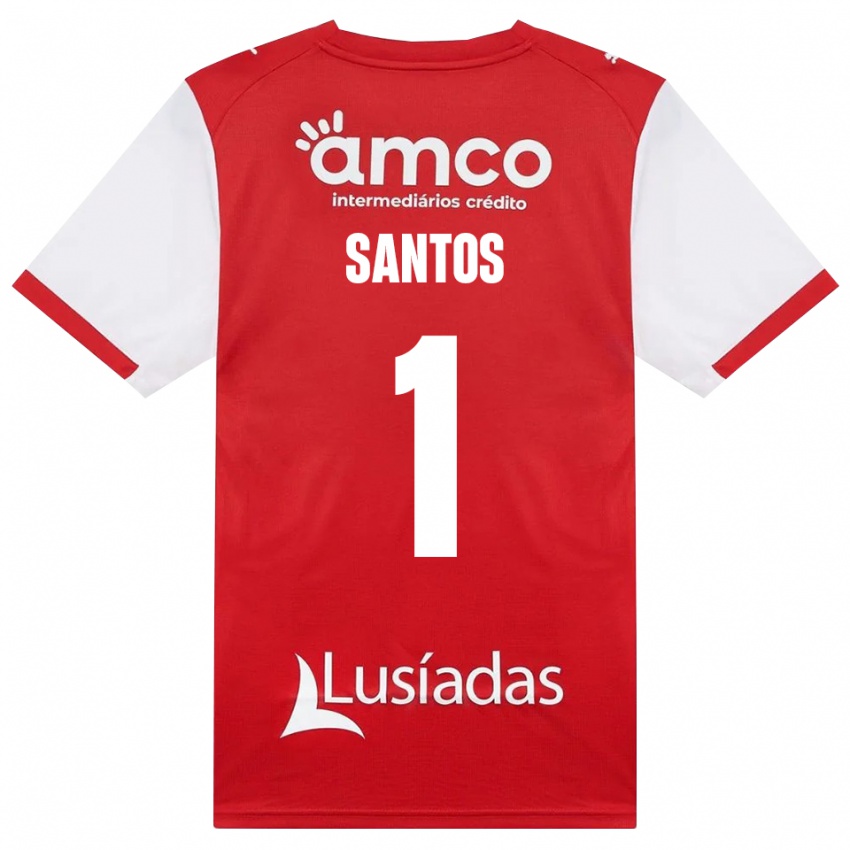 גברים Matheus Santos #1 לבן אדום שחור ג'רזי ביתית 2026/27 חולצה קצרה