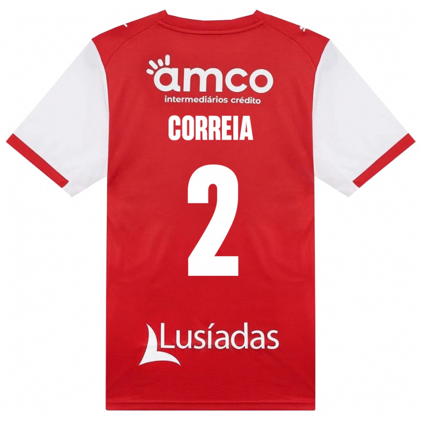 גברים Nuno Correia #2 לבן אדום שחור ג'רזי ביתית 2026/27 חולצה קצרה