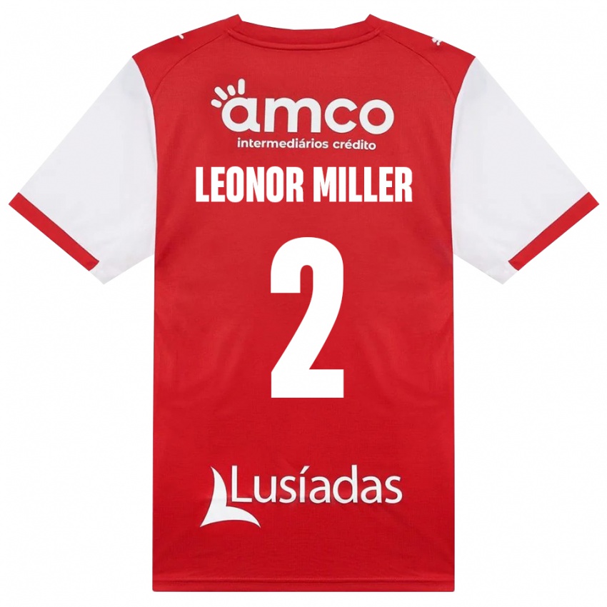 גברים Maria Leonor #2 לבן אדום שחור ג'רזי ביתית 2026/27 חולצה קצרה